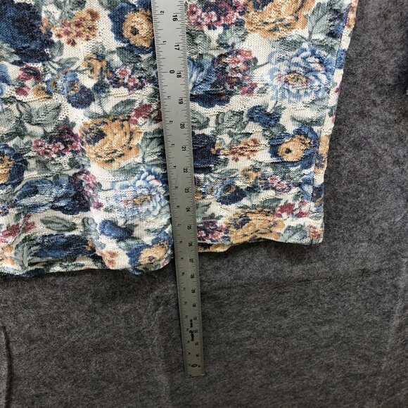 VTG Objects Dart Womens Grandma Floral Knit Long Sleeve Top Size L Granny - Picture 12 of 12